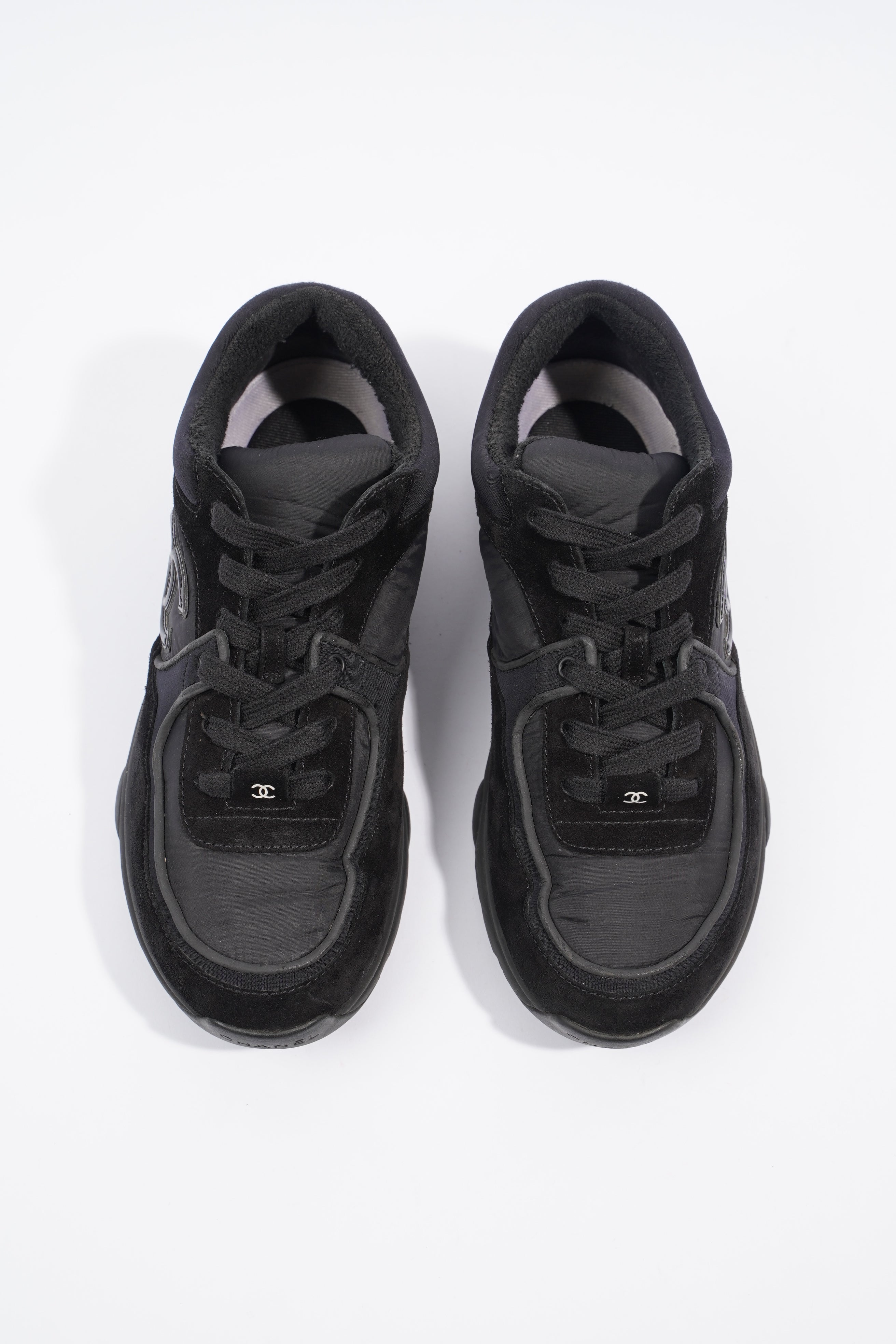 Chanel Interlocking CC Black Suede EU 38 UK 5
