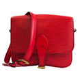Louis Vuitton Red Leather Cartouchiere shopper bag