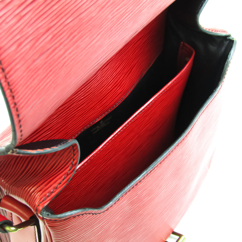 Louis Vuitton Red Leather Cartouchiere shopper bag