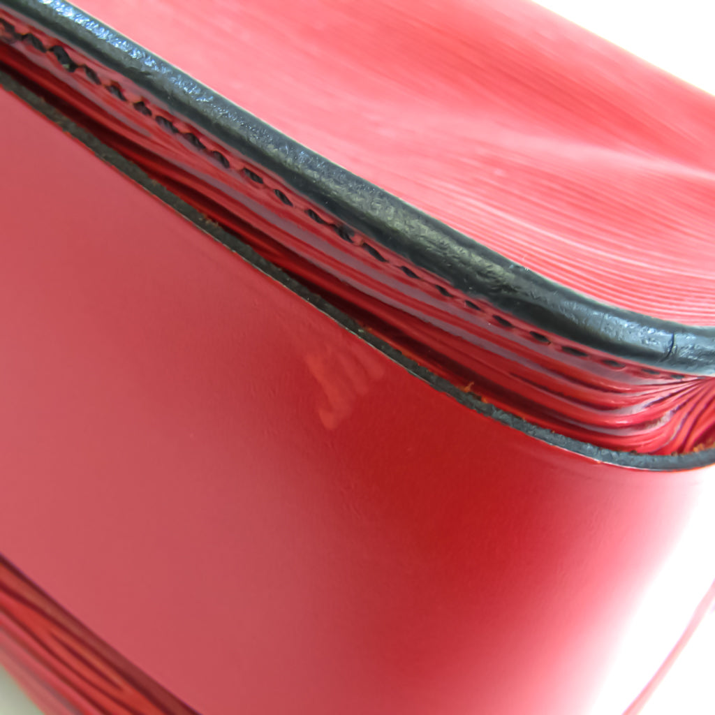 Louis Vuitton Red Leather Cartouchiere shopper bag
