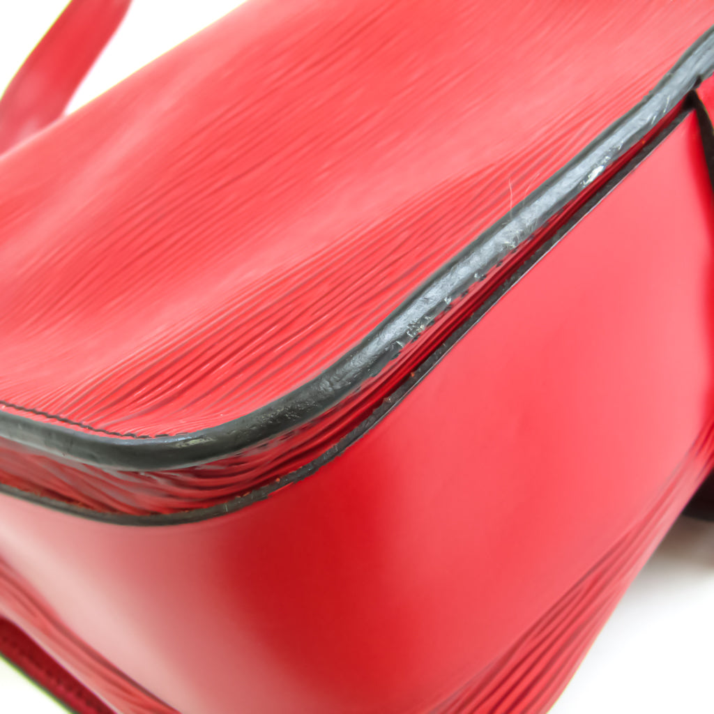 Louis Vuitton Red Leather Cartouchiere shopper bag