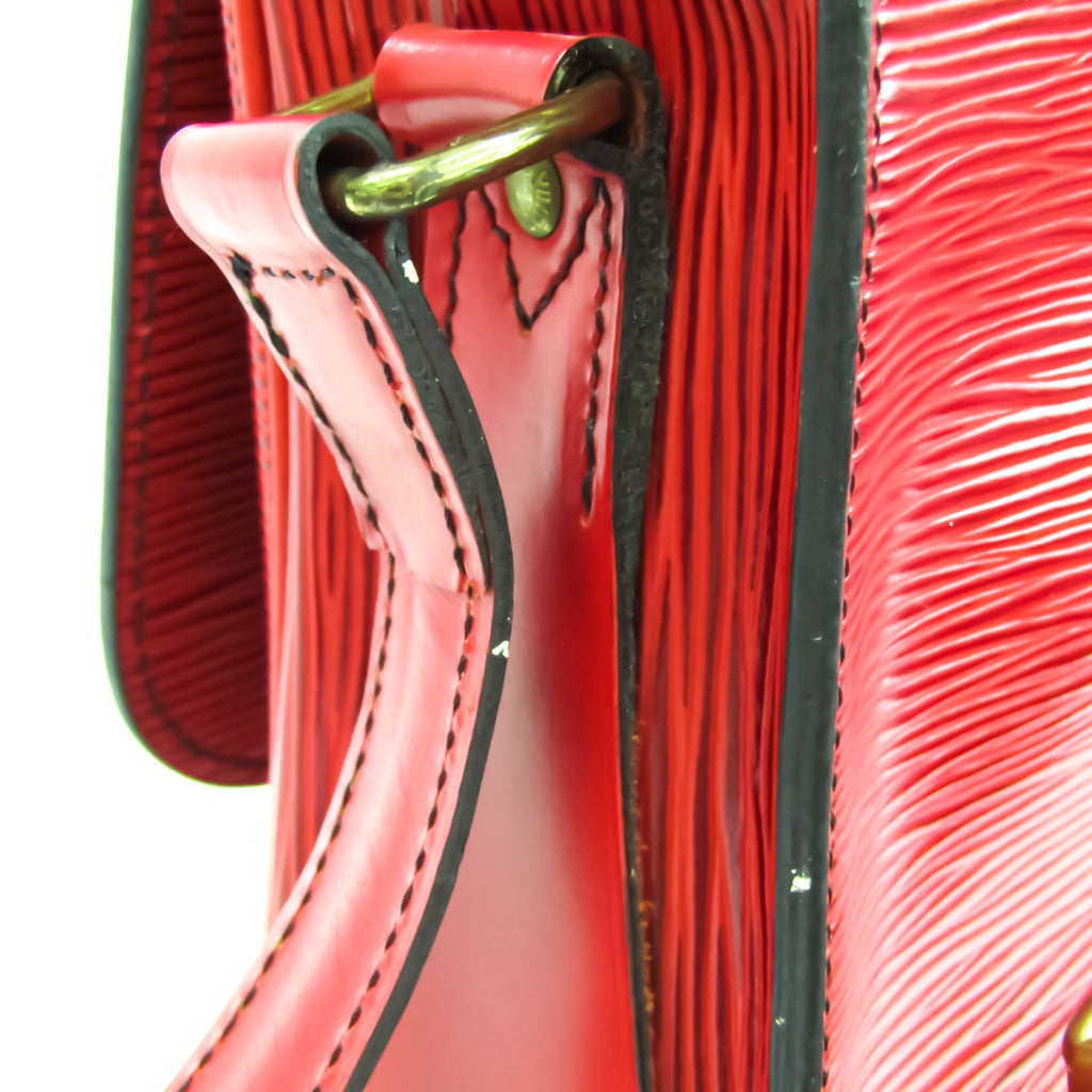 Louis Vuitton Red Leather Cartouchiere shopper bag