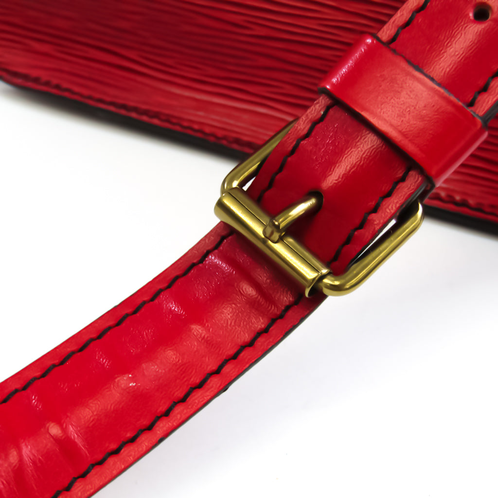 Louis Vuitton Red Leather Cartouchiere shopper bag