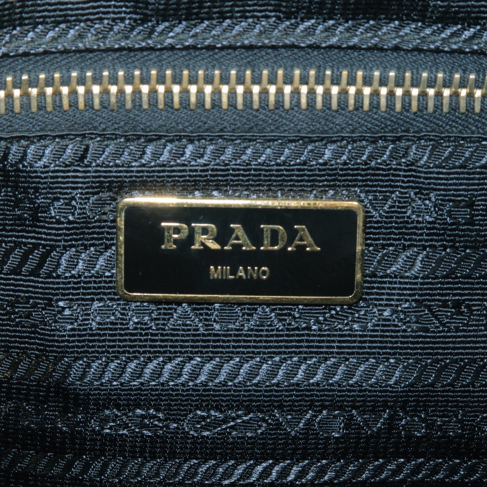 Prada Nylon Leather Shoulder Bag Purse NERO Black BT0706