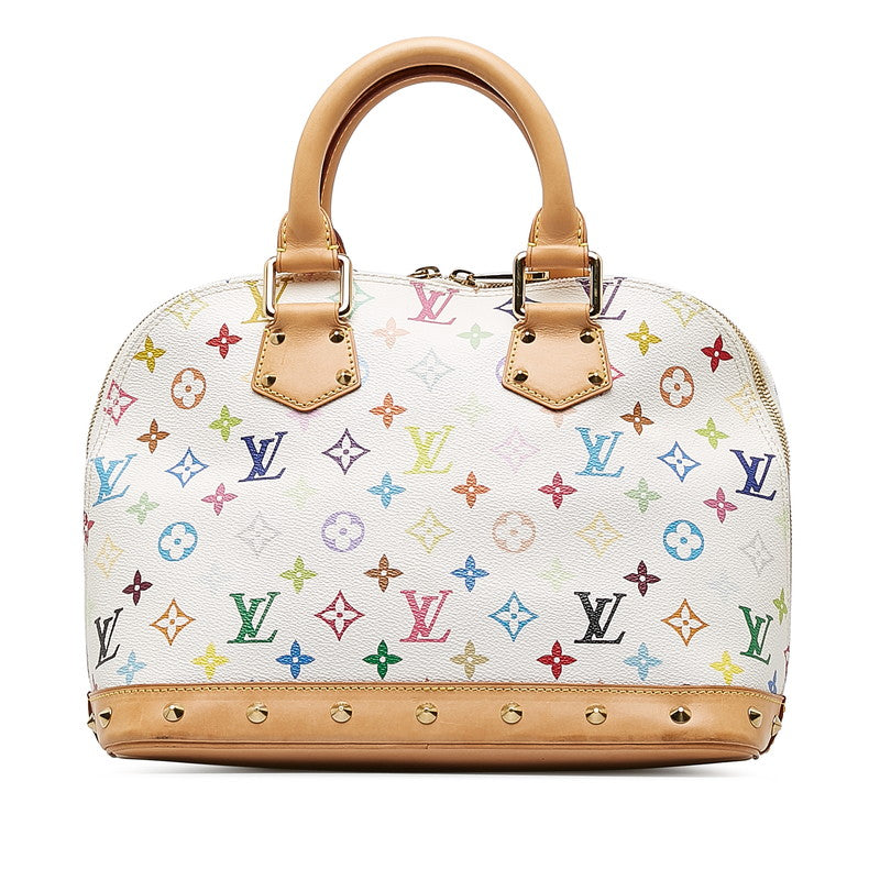 Louis Vuitton Multicolor Alma Handbag M92647 Bronze White PVC Leather  Louis Vuitton