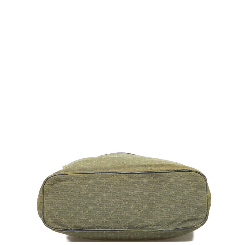 Louis Vuitton Monogram Mini Lucy GM  Bag Shoulder Bag M92681 Green Dark Brown Canvas Leather Ladies Louis Vuitton