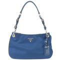 Prada Logo Nylon Leather Shoulder Bag ROYAL Blue BR4894