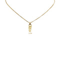 DIOR Logo Plate Pendant Necklace Costume Necklace