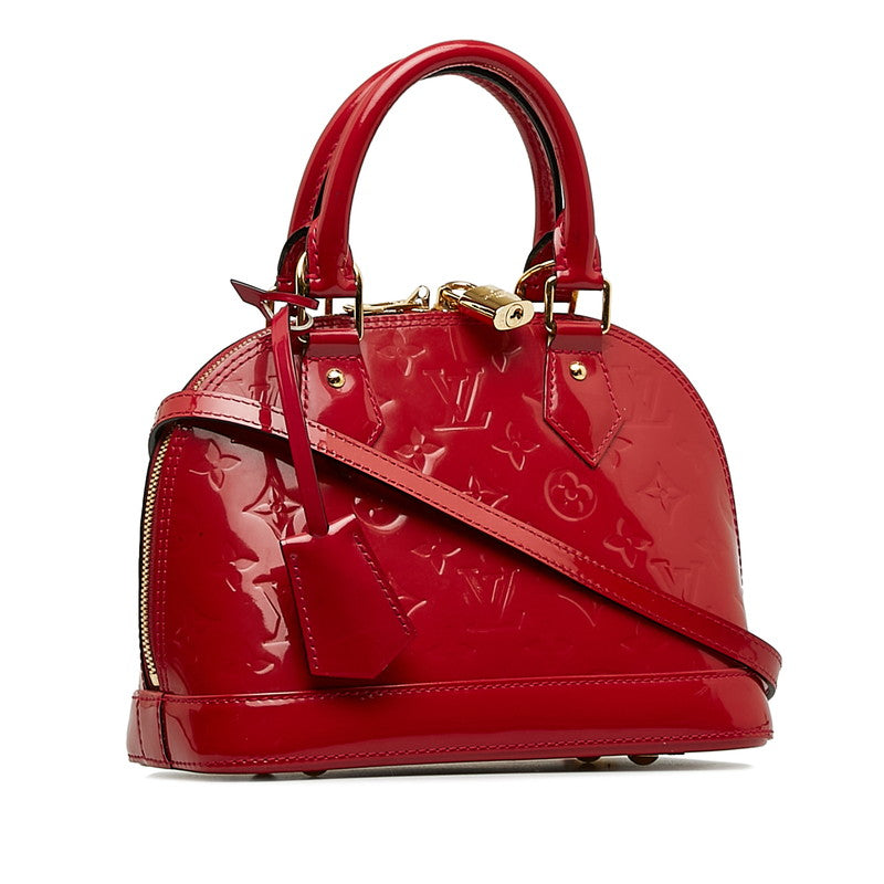Louis Vuitton Monogram Verney Alma BB Handbag Shoulder Bag 2WAY M91771 Rose Andy Red Patent Leather  Louis Vuitton
