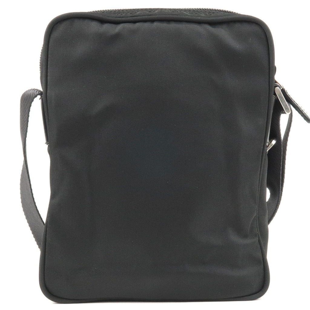 Prada Leather Hand Bag Pouch Purse Crossbody Bag Black 1N1439
