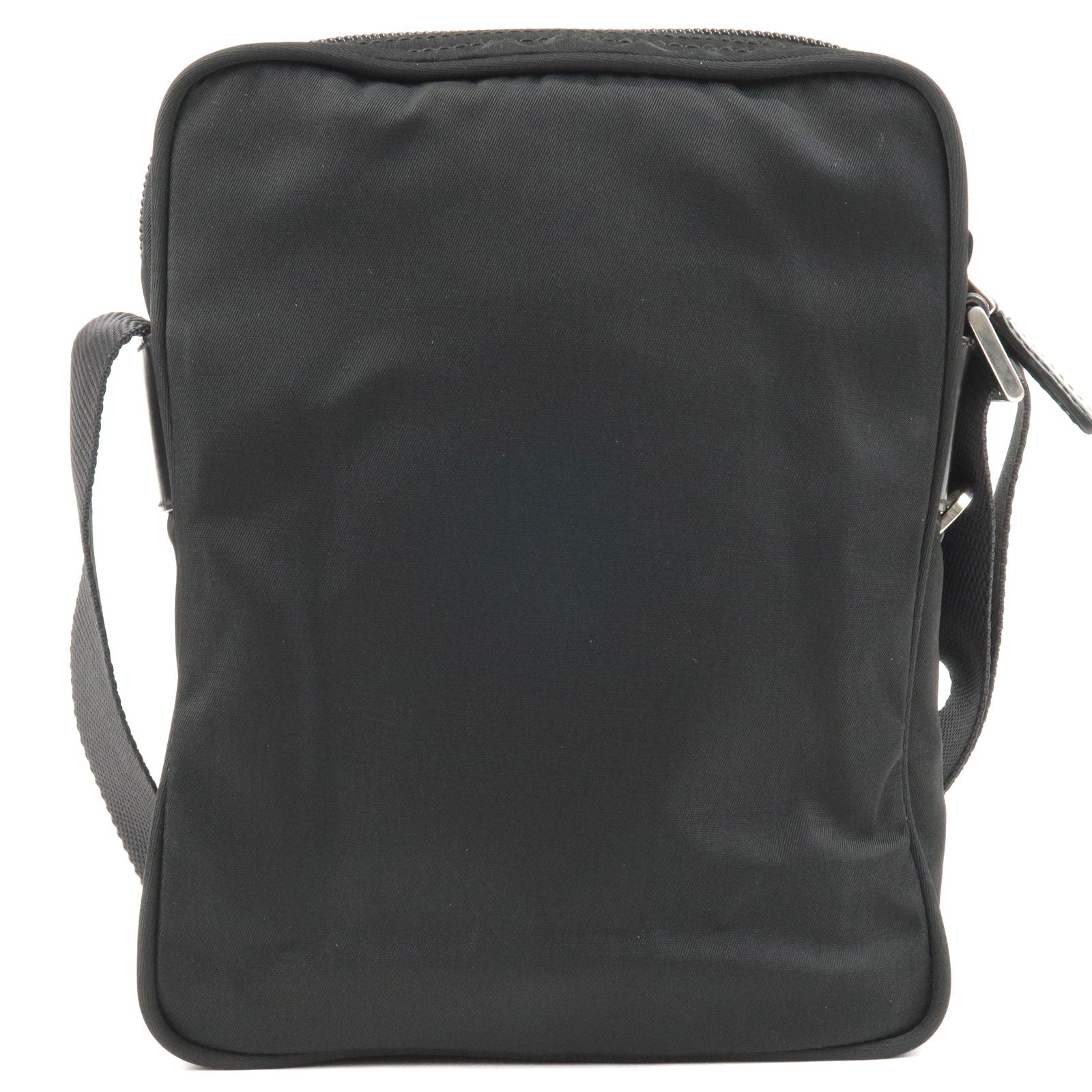 Prada Leather Hand Bag Pouch Purse Crossbody Bag Black 1N1439