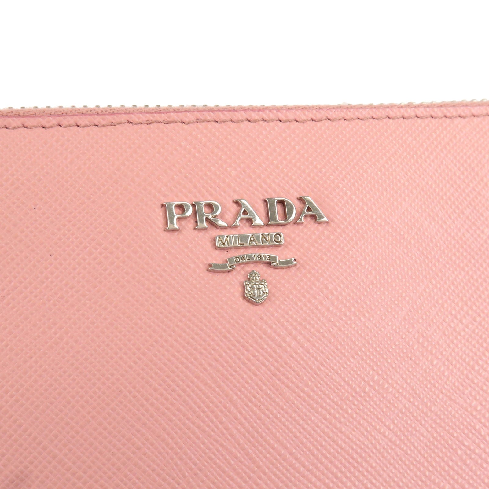 Prada Logo Leather Shoulder Bag Pouch PETARO Pink 1NH004