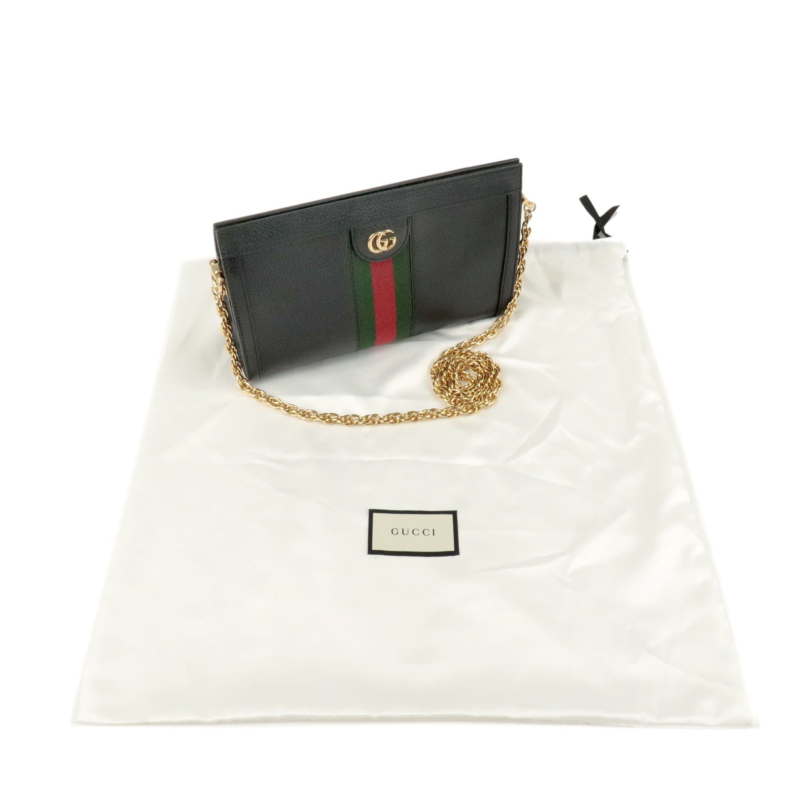 GUCCI Sherry Ophidia GG Small Leather Chain Shoulder Bag 503877