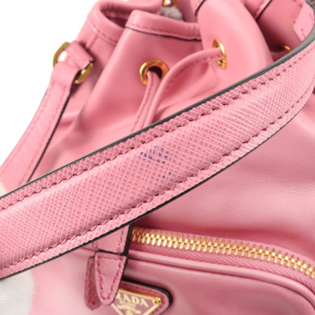 Prada Leather 2Way Bag Hand Bag Shoulder Bag Pink 1BH038