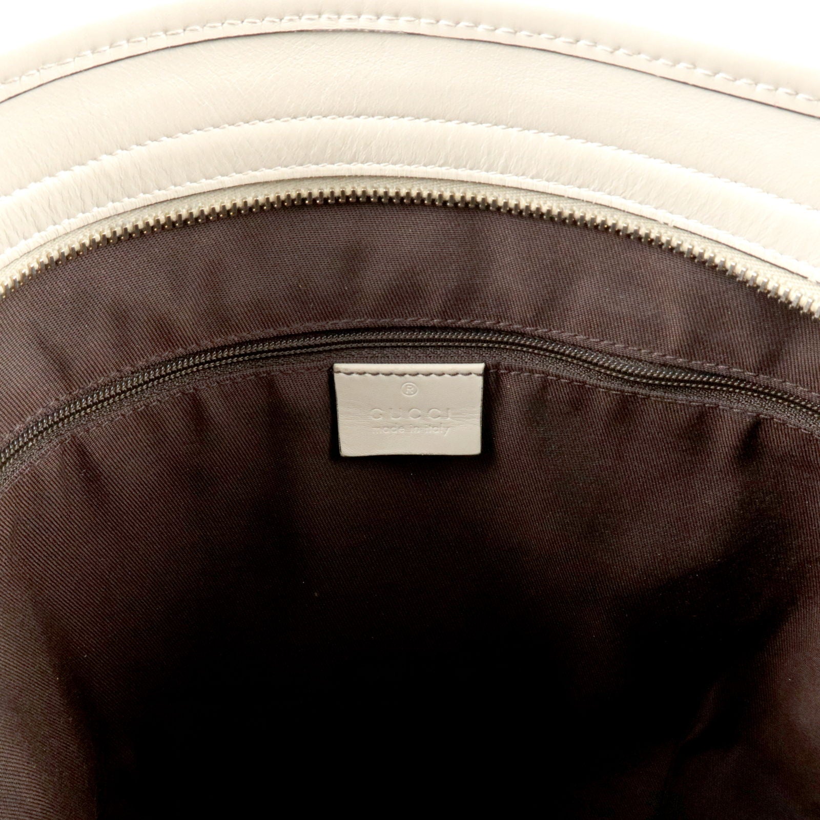 GUCCI GG Canvas Leather Shoulder Bag Beige Ivory 388930