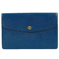 Louis Vuitton Blue Leather Montaigne handbag bag
