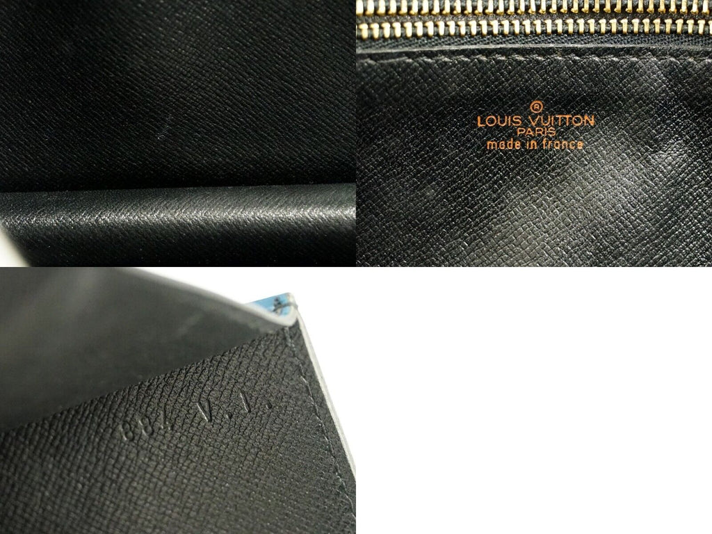 Louis Vuitton Blue Leather Montaigne handbag bag