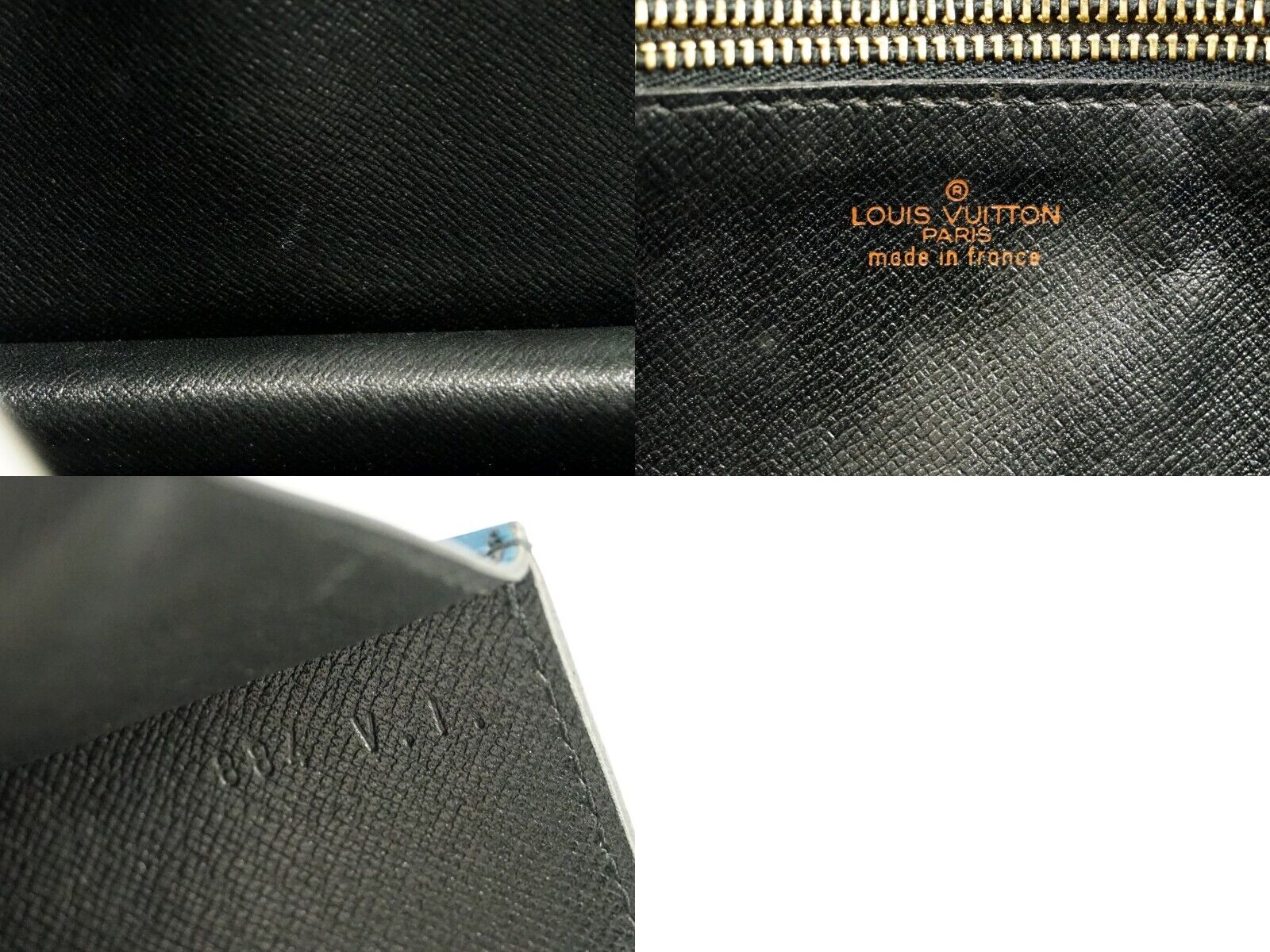 Louis Vuitton Blue Leather Montaigne handbag bag