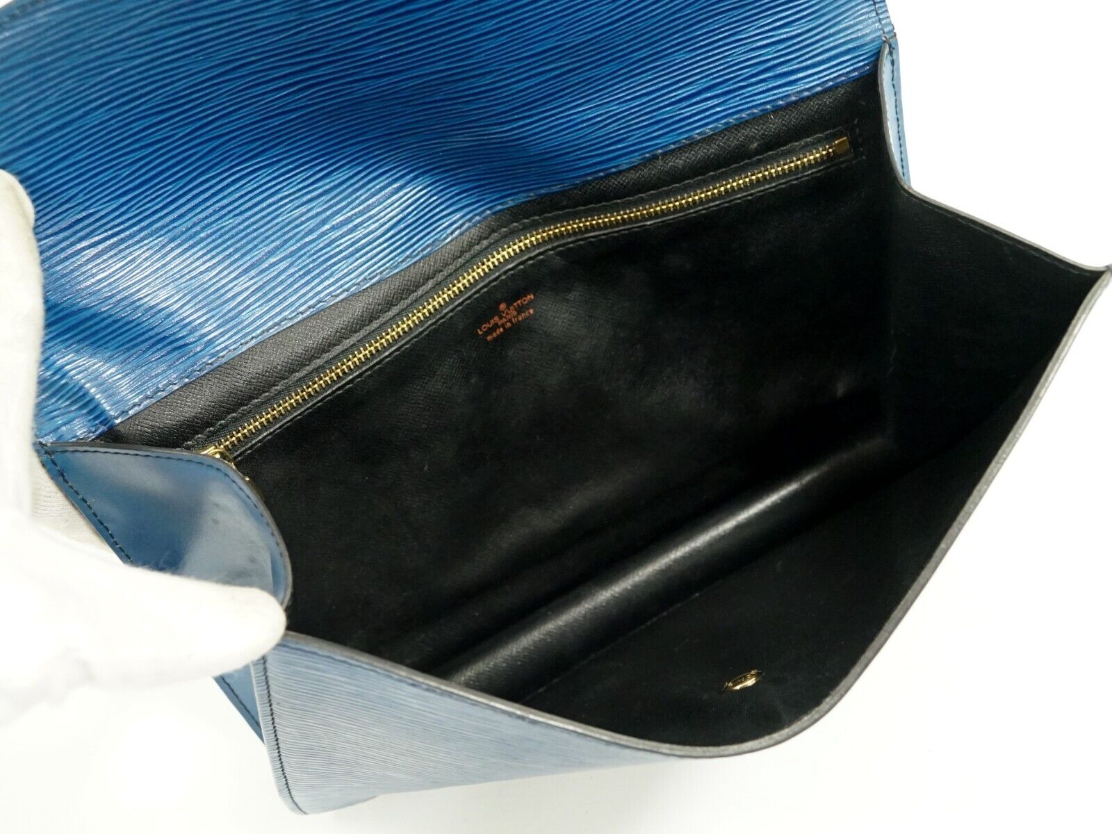 Louis Vuitton Blue Leather Montaigne handbag bag