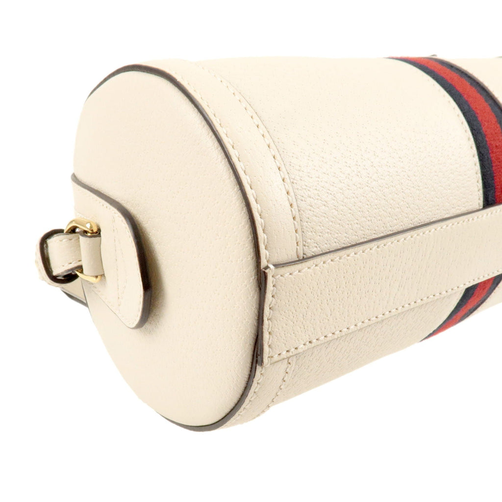 GUCCI Ophidia Leather 2Way Bag Mini Boston Bag Ivory 602577