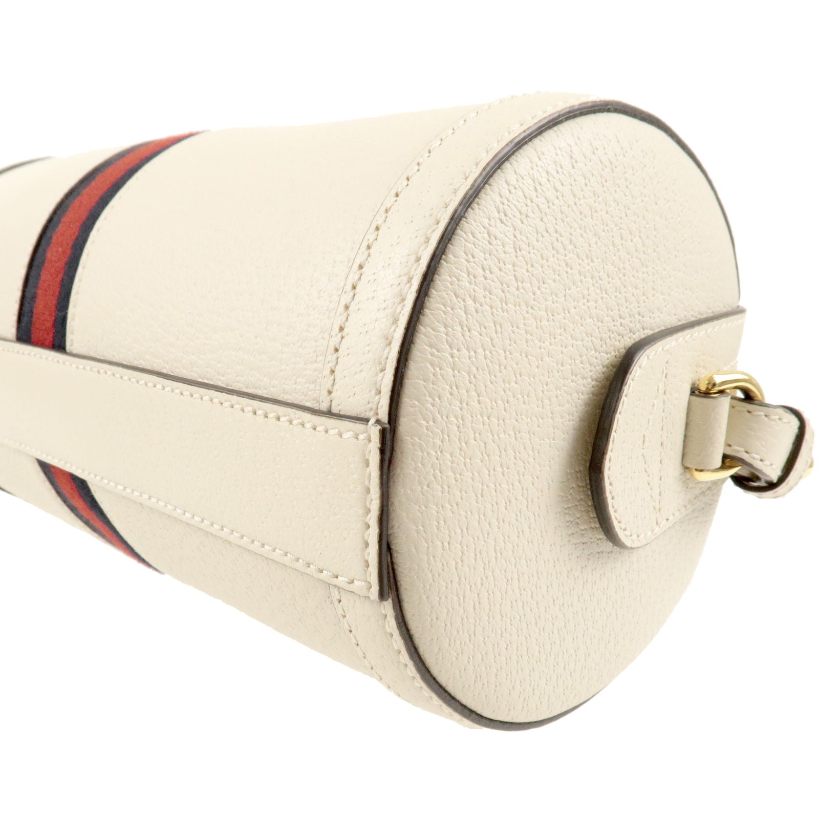 GUCCI Ophidia Leather 2Way Bag Mini Boston Bag Ivory 602577