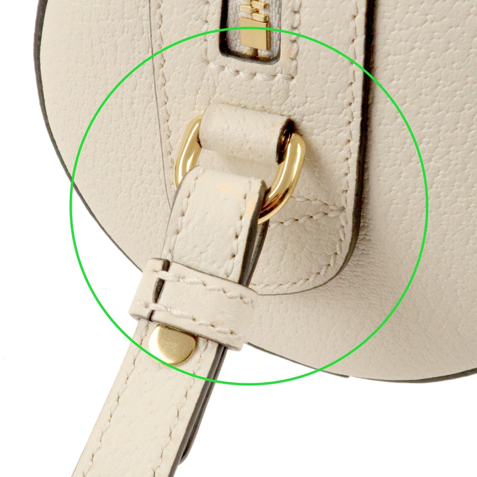 GUCCI Ophidia Leather 2Way Bag Mini Boston Bag Ivory 602577
