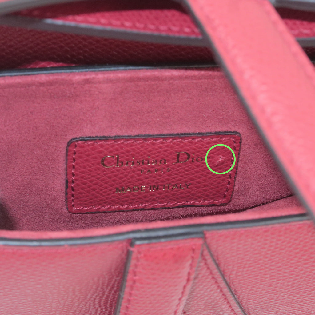 Christian Dior Saddle Bag Leather Shoulder Bag Bordeaux
