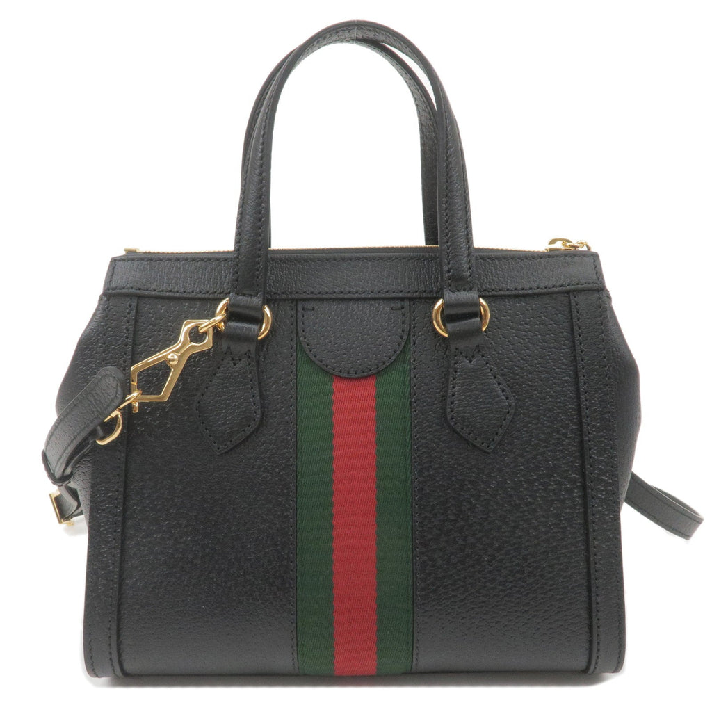 GUCCI Ophidia Leather 2Way Hand Bag Shoulder Bag Black 719882