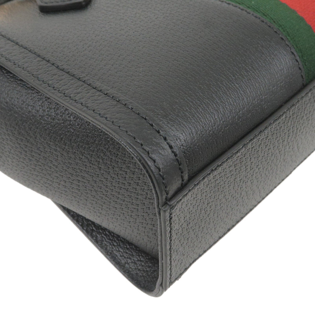 GUCCI Ophidia Leather 2Way Hand Bag Shoulder Bag Black 719882