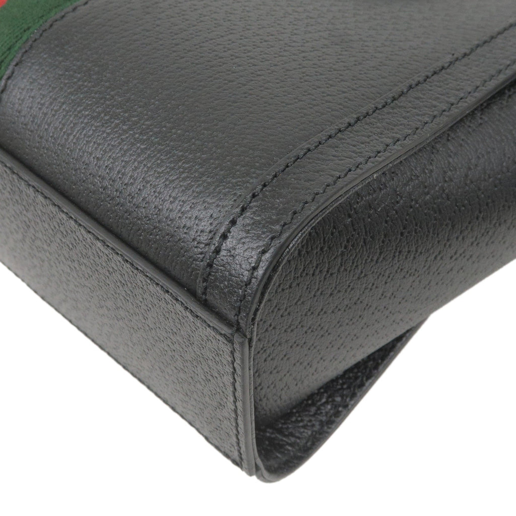 GUCCI Ophidia Leather 2Way Hand Bag Shoulder Bag Black 719882