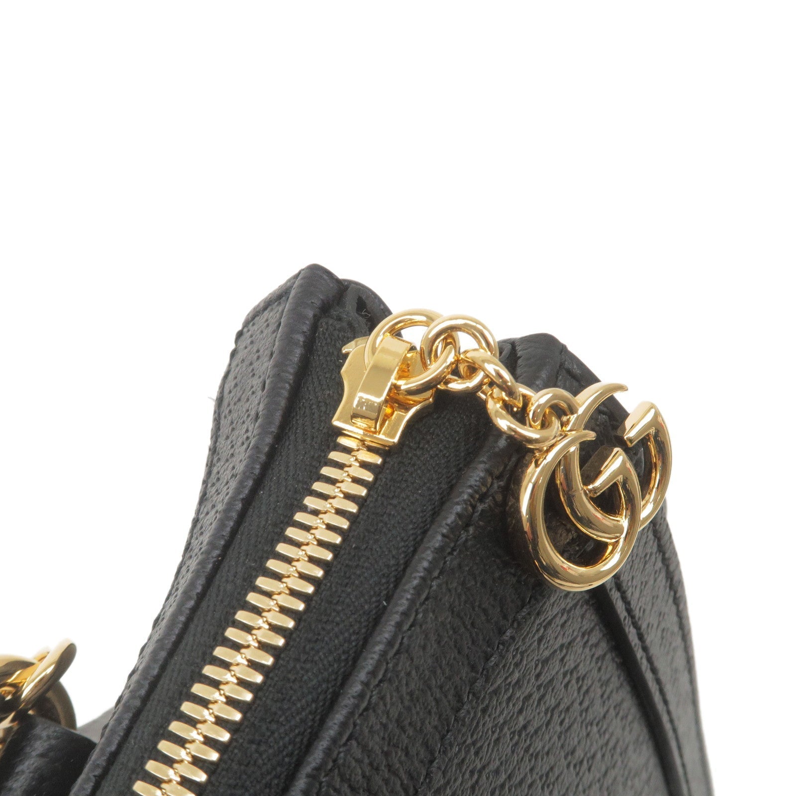 GUCCI Ophidia Leather 2Way Hand Bag Shoulder Bag Black 719882