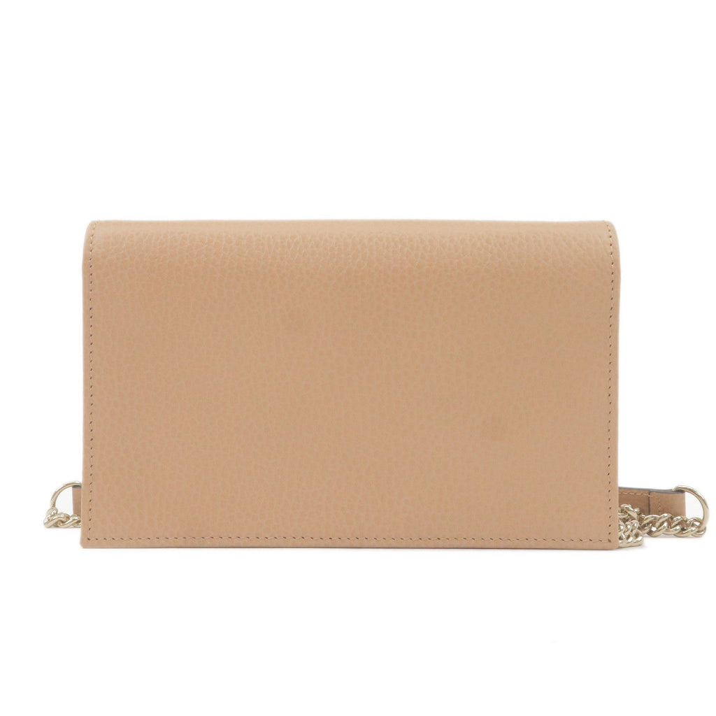 GUCCI Interlocking G Leather Chain Shoulder Bag Wallet 615523