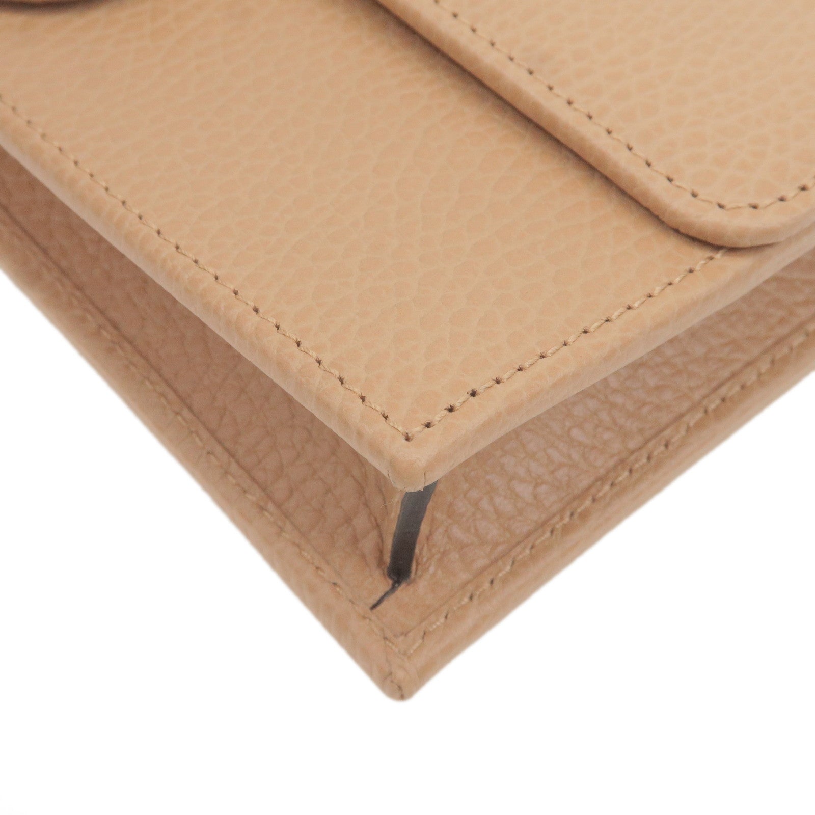 GUCCI Interlocking G Leather Chain Shoulder Bag Wallet 615523