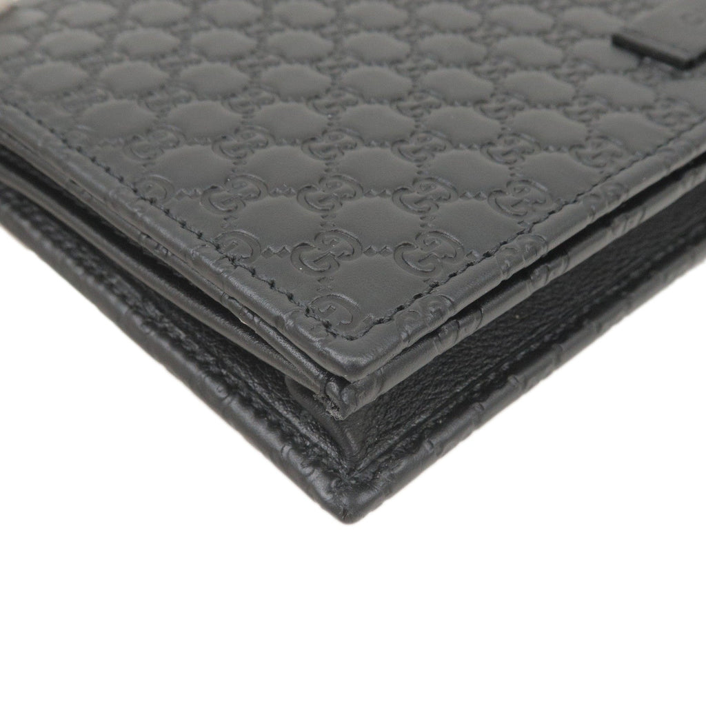 GUCCI Guccissima Leather Shouder Bag Wallet Black 466507