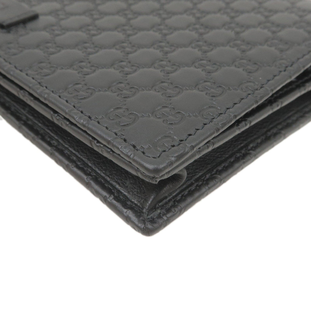 GUCCI Guccissima Leather Shouder Bag Wallet Black 466507