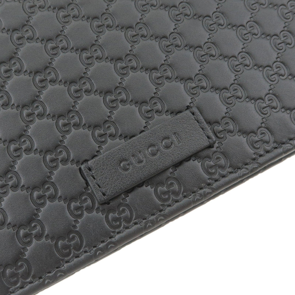 GUCCI Guccissima Leather Shouder Bag Wallet Black 466507