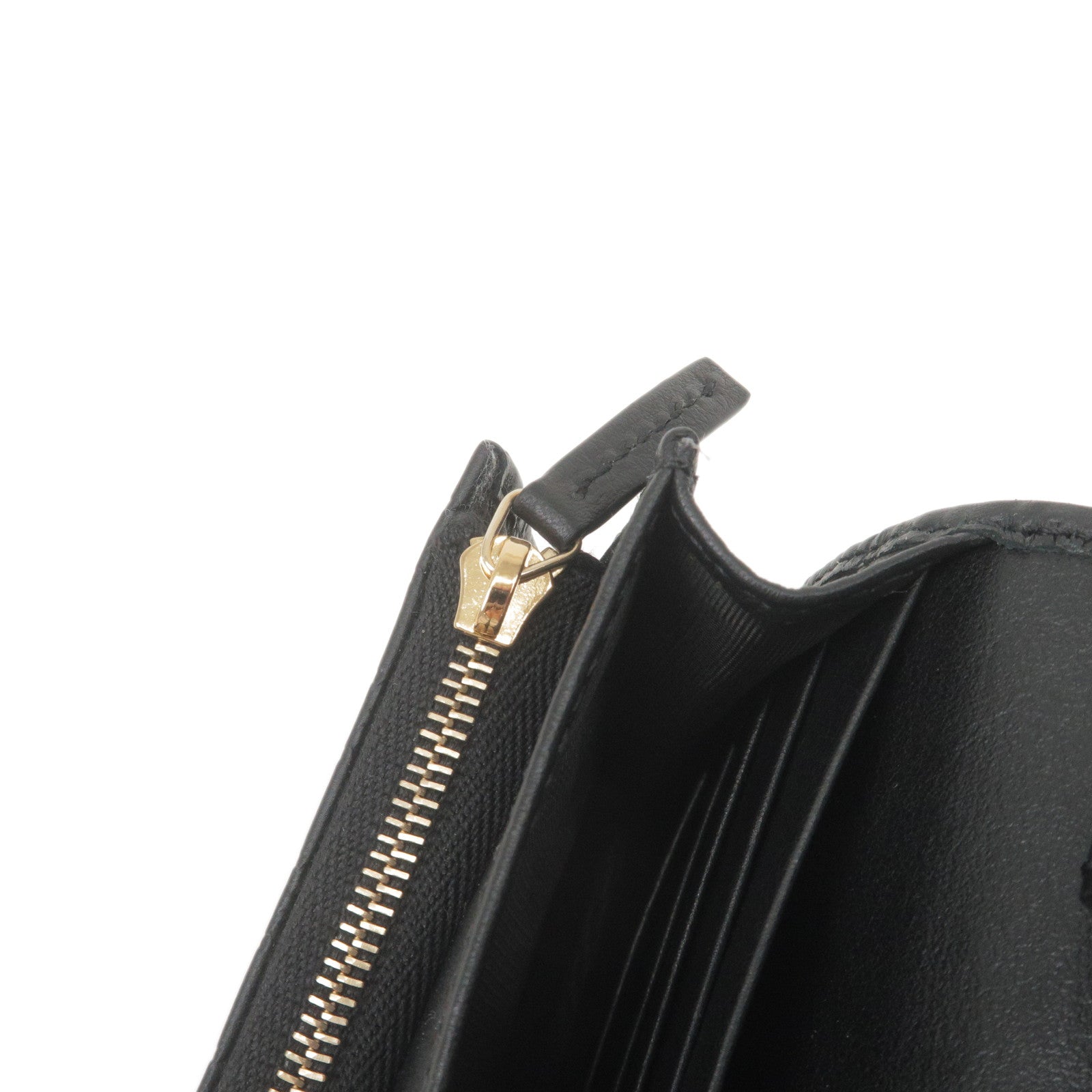 GUCCI Guccissima Leather Shouder Bag Wallet Black 466507