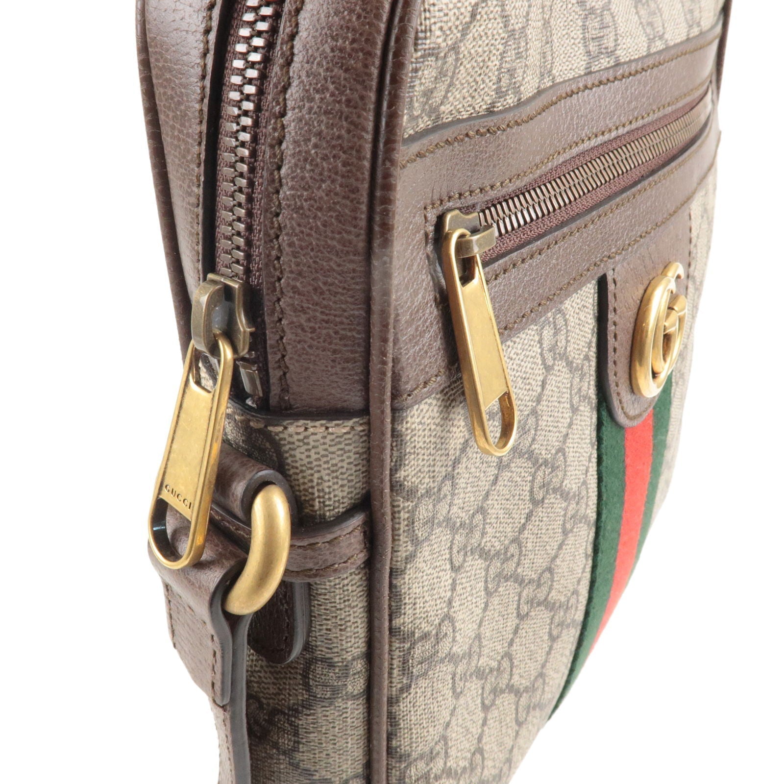 GUCCI Ophidia GG Supreme Leather Shoulder Bag Beige 547926