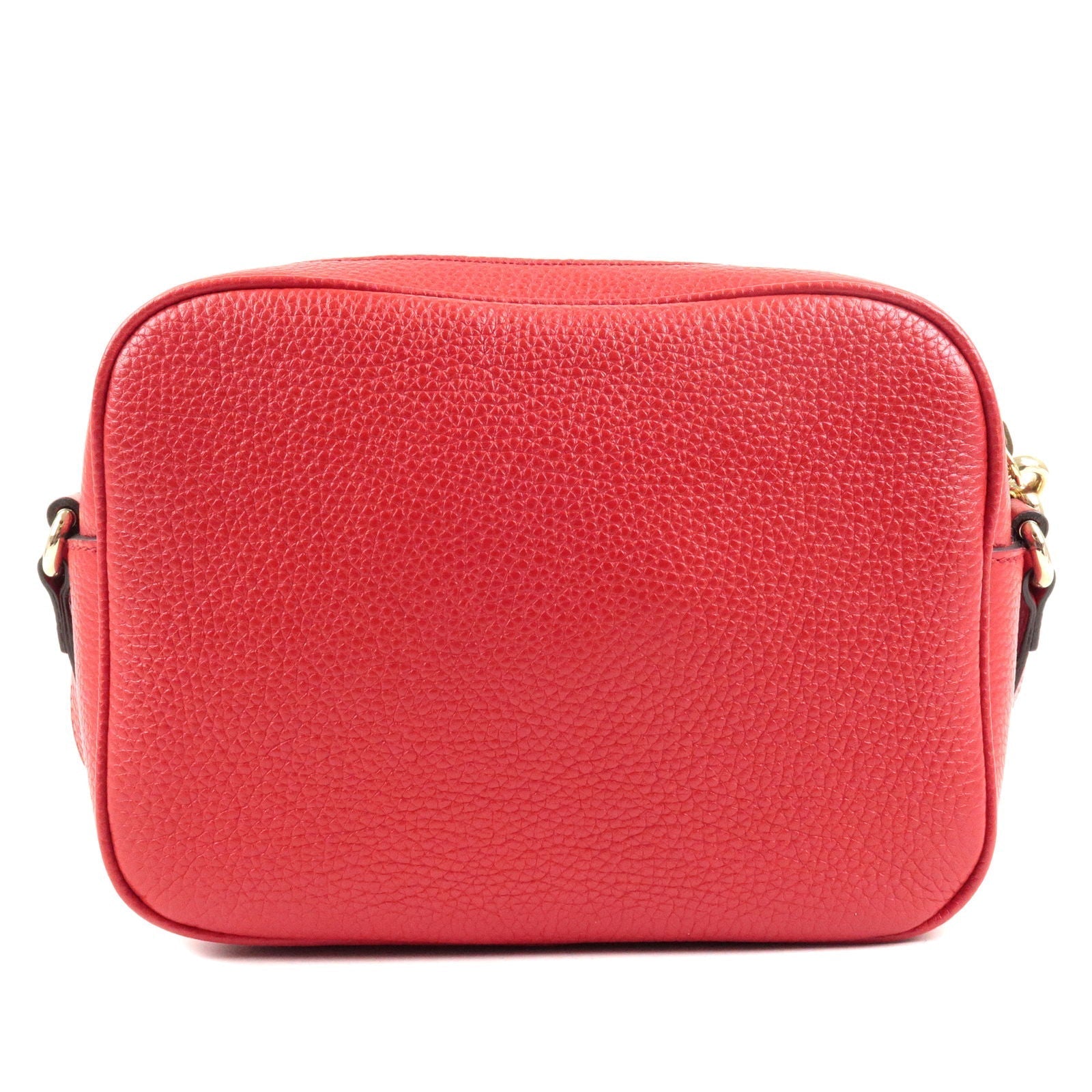 GUCCI SOHO Leather Small Disco Shoulder Bag Red 308364