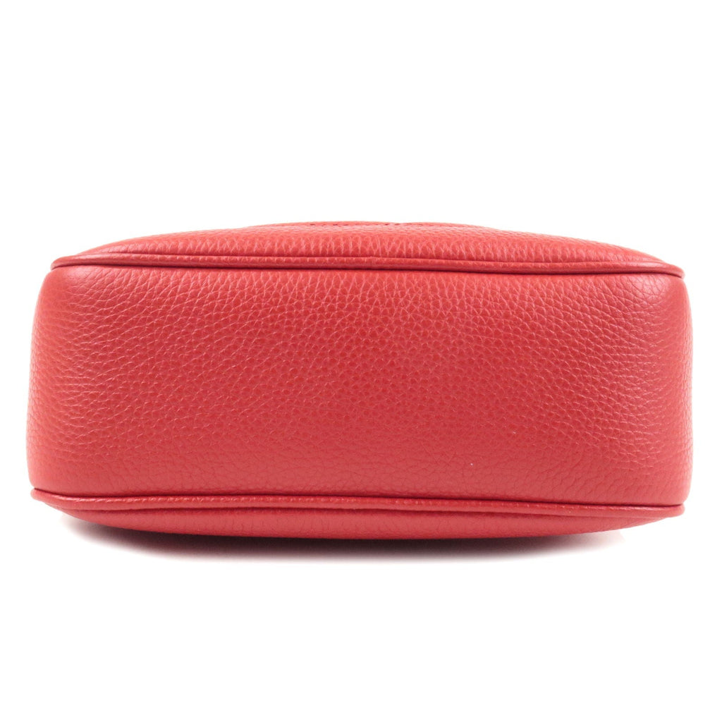 GUCCI SOHO Leather Small Disco Shoulder Bag Red 308364