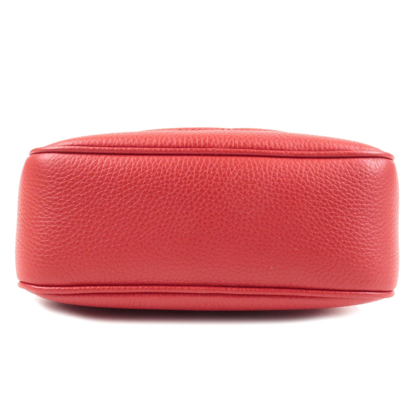 GUCCI SOHO Leather Small Disco Shoulder Bag Red 308364