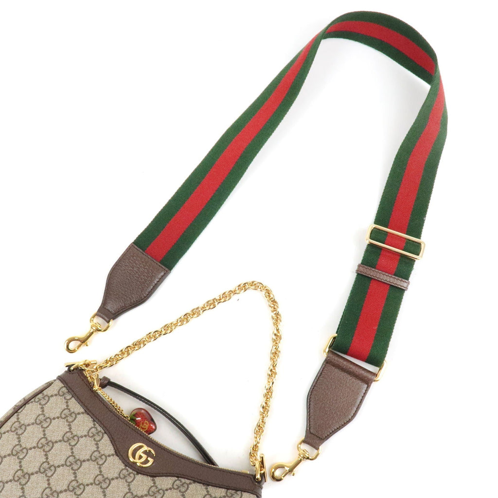 GUCCI Ophidia GG Supreme Small Leather 2Way Bag Beige Brown 735132