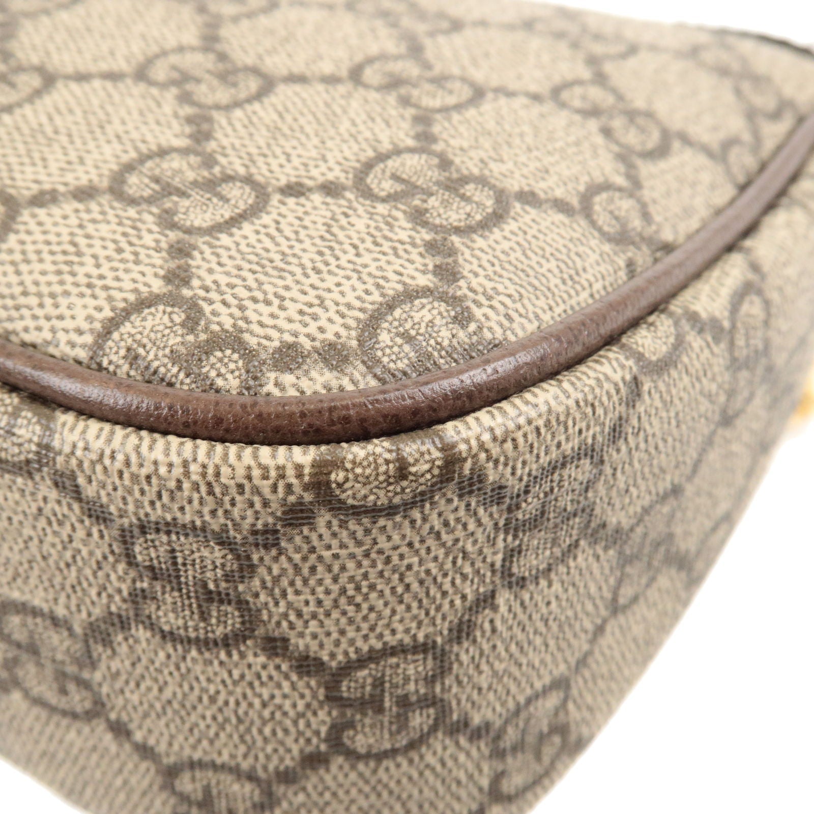 GUCCI Ophidia GG Supreme Small Leather 2Way Bag Beige Brown 735132