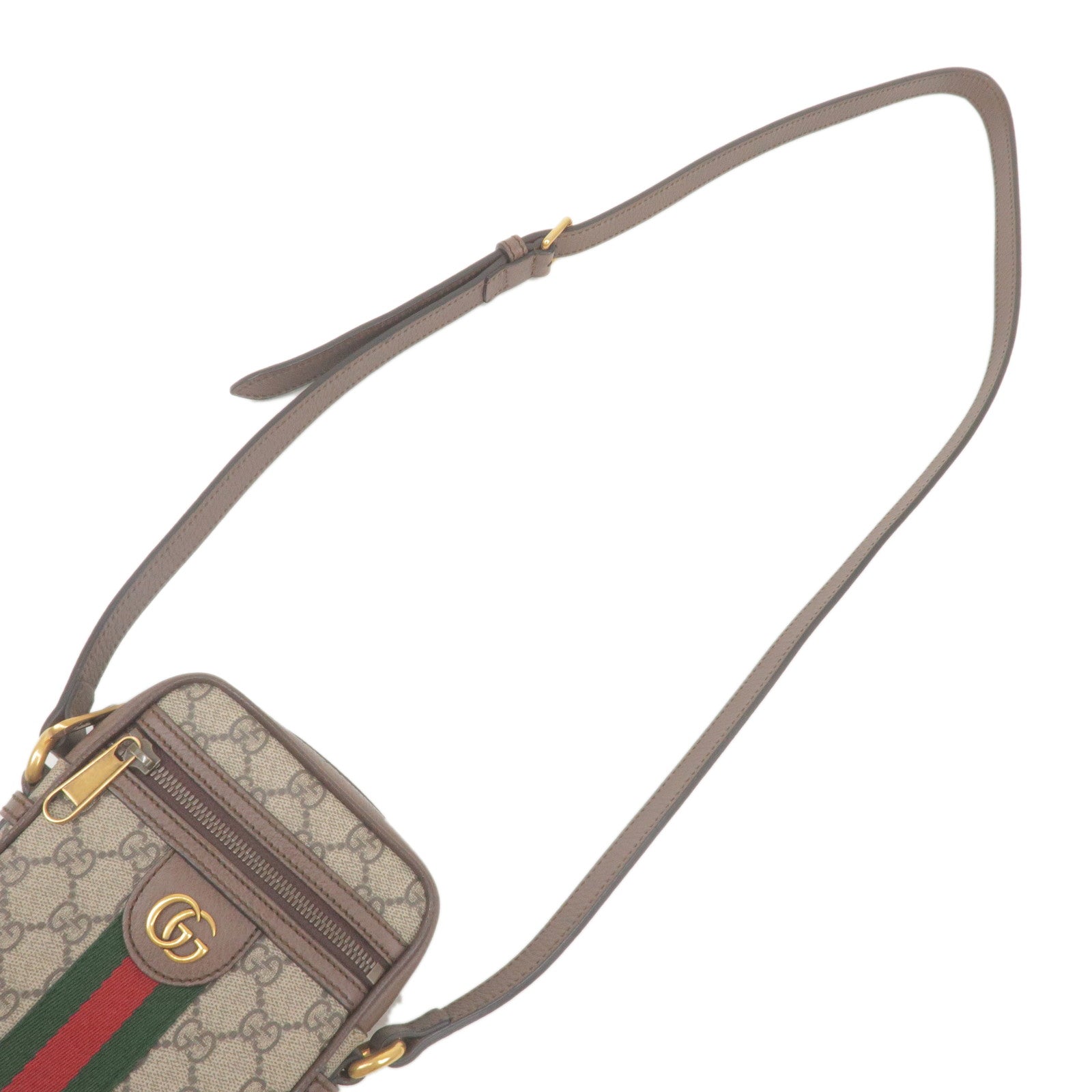 GUCCI Ophidia Sherry GG Supreme Leather Shoulder Bag 598127
