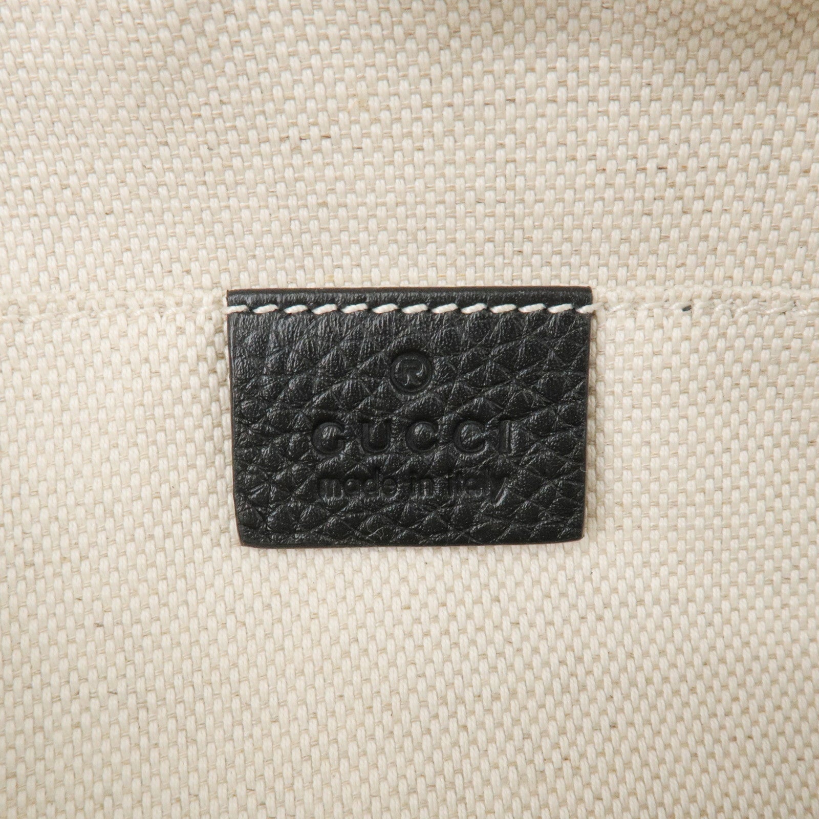 GUCCI SOHO Leather Small Disco Shoulder Bag Black 308364