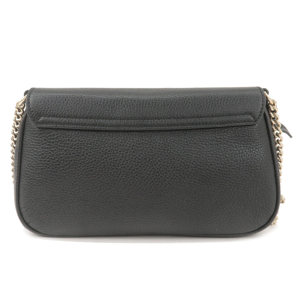 GUCCI SOHO Leather Chain Shoulder Bag Crossbody Bag Black 536224