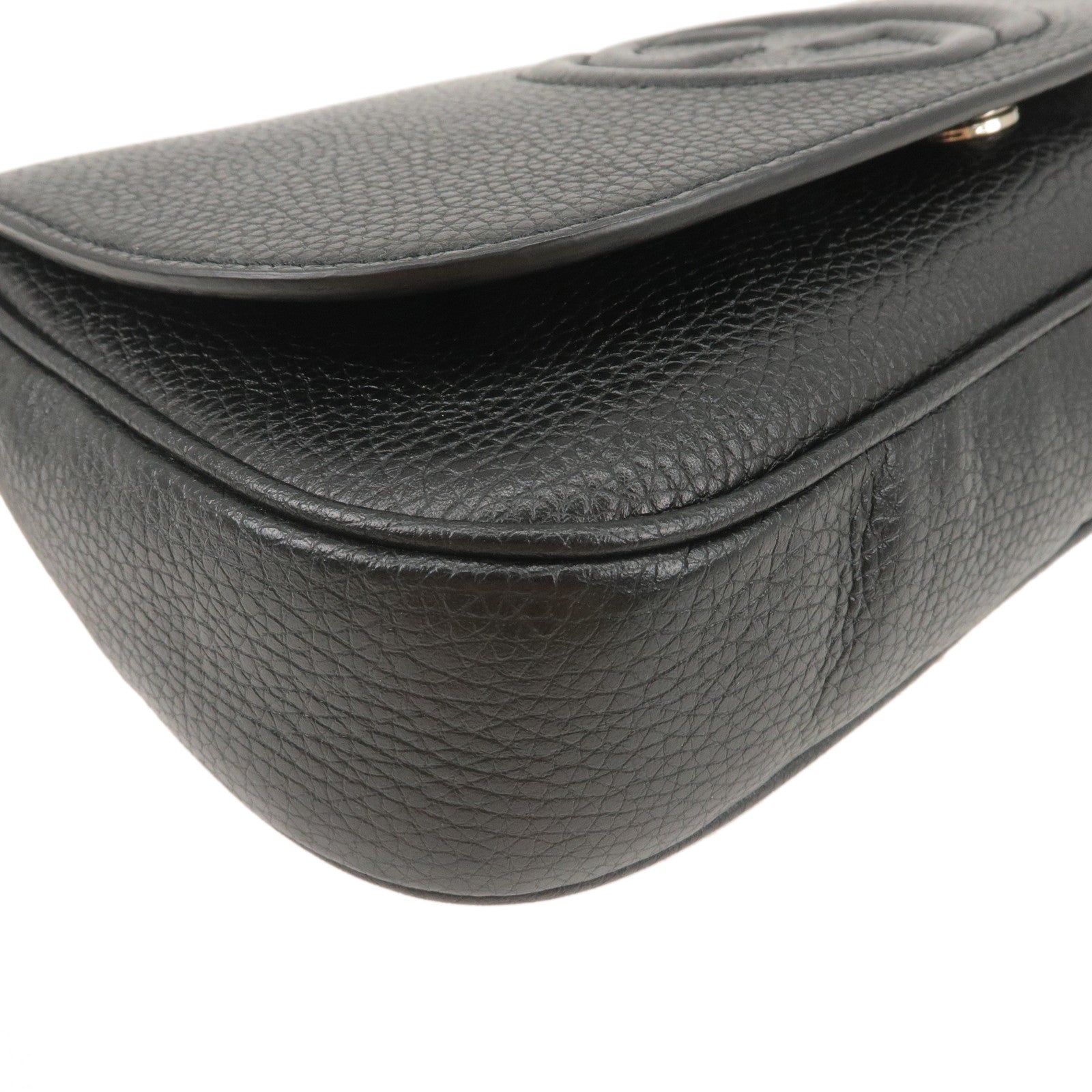 GUCCI SOHO Leather Chain Shoulder Bag Crossbody Bag Black 536224