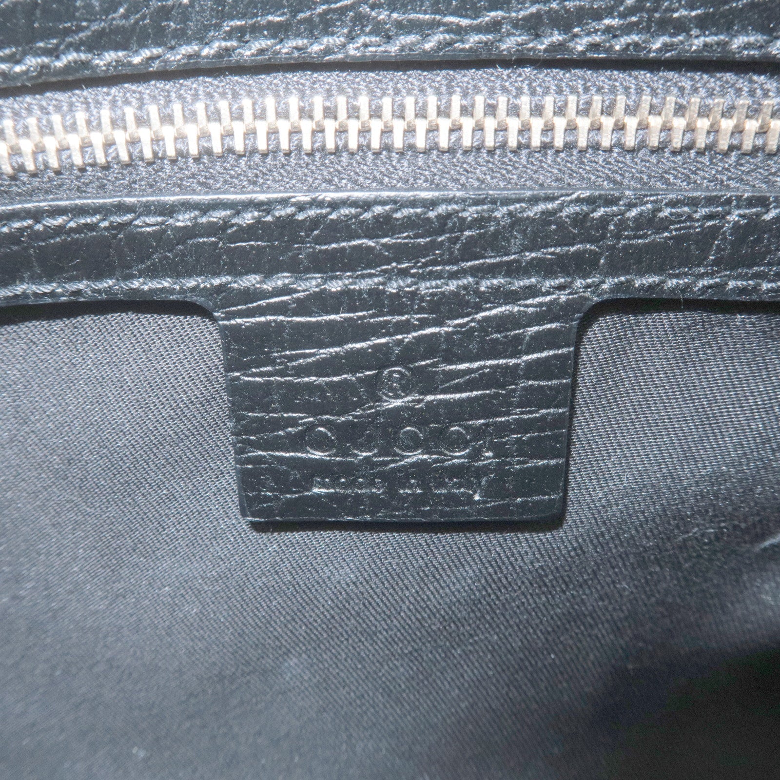 GUCCI Sherry GG Canvas Leather Shoulder Bag Black 130995