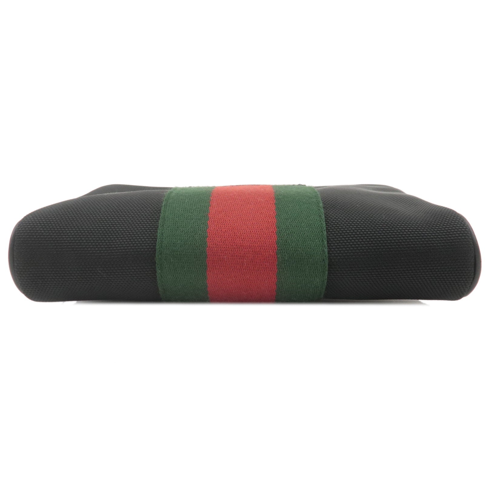 GUCCI Sherry Canvas Leather Waist Bag Body Bag Black 630919