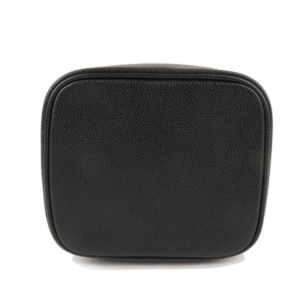 CHANEL Caviar Skin Vanity Bag Hand Bag Black A01998